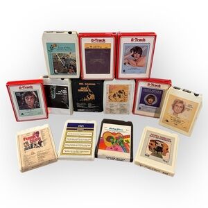 8-Track Lot of 13 Soft Rock Pop Manilow Bee Gees Reddy Carpenters Cher UNTESTED